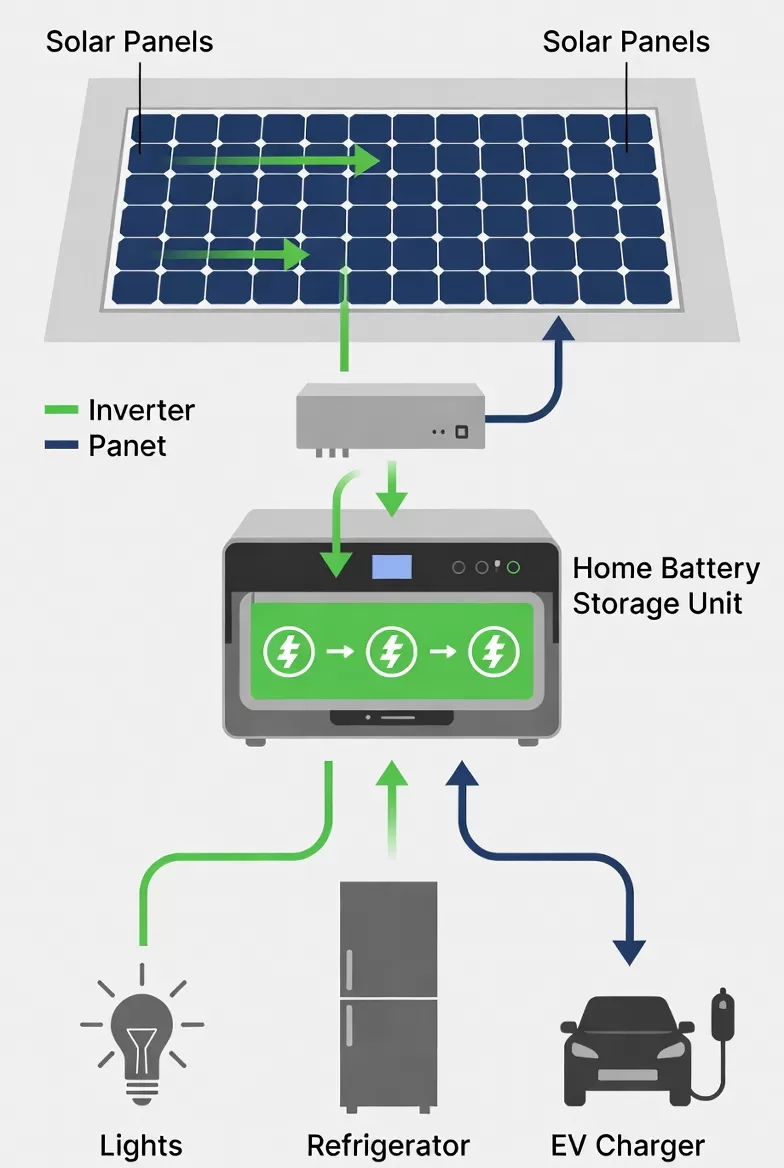 how can solar energy be stored